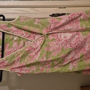 Fjall Pink and Green Toile Design Dress